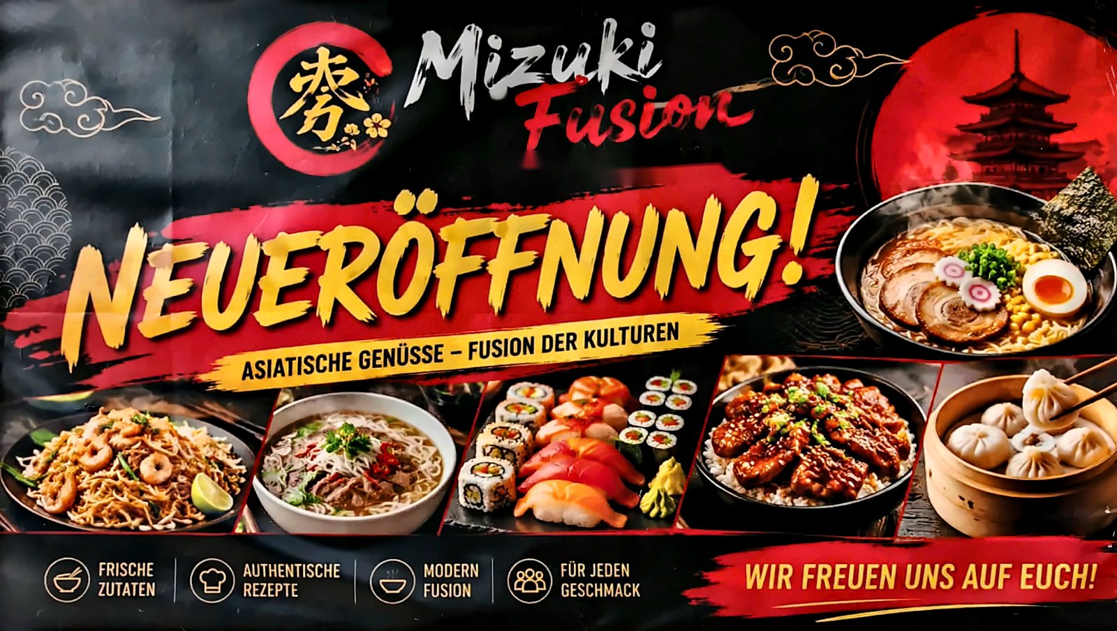 Mizuki Fusion Neueröffnung – Asiatische Genüsse, Fusion der Kulturen